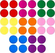 AIEX 32 Pieces 6" Circles Dry Erase Removable Colorful Vinyl Align Dots, Floor Stickers Decals Shapes Markers For Classroom Tables Desks Whiteboards Walls