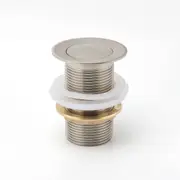 Watermark 32mm Pop Up Push Waste Plug No Overflow Basin Sink Drain Brushed Gold