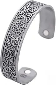 [My Shape] Classic Irish Celtic Knot Bracelet Magnetic Therapy Cuff Bangle Irish Pattern Jewelry