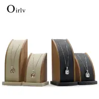 在飛比找蝦皮商城精選優惠-Oirlv 木製珠寶展示架2件套珠寶吊墜項鍊展示架 項鍊珠寶
