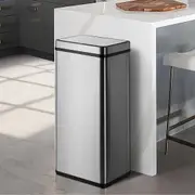 Oikiture 75L Motion Sensor Rubbish Bin Automatic Silver