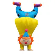 Unbrand Handstand Clown Inflatable Costume Funny Blow Up Outfit Halloween Cosplay Party Dress Clothes For Adult Yellow Clown