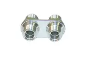 Vintage Air A/C & Heater 2-Way Polished Bulkhead-10 & -10 Male O-Ring