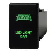 LED LIGHT BAR C107G Push Switch on-off LED GREEN 12V 3A for Isuzu DMax Holden...