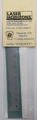 Acme N-3P13DB-F N Pullman Blt.1938 Plan4071 13 Double Bedrooms Series County Kit
