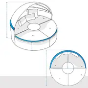 Round Outdoor Daybed with Canopy Covers