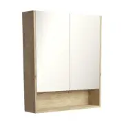 Fienza Scandi Oak 750 Mirror Cabinet with Display Shelf PSC750SS