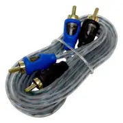 12 Ft Feet 3.5m Twisted-Pair RCA Cable 2 Male to 2 Male Home Car Audio Amplifier