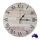 Clock Wall Rustic Wood Roman Numerals 30cm 60cm Aussie Made