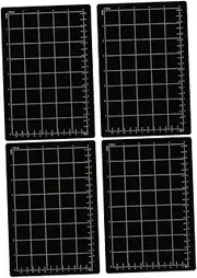 Tofficu Magnetic Knife Rest 4pcs Round Black Grid Pattern Iron Rubber Non-Slip for Barber Mechanics Crafting
