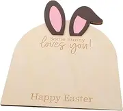 HAPINARY Hand and Footprint Kit Bunny Design Wooden Keepsake for DIY Ornament for Newborn Memories and Easter Celebrations Craftsmanship and Detailing