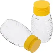 Zerodeko 2pcs Honey Bottle Squeeze Bottles Honey Squeeze Bottle Honey Storage Jars Honey Bucket Jars for Honey Coffee Syrup Dispenser Honey Dispenser Honey Container