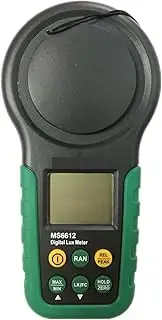 High Performance Lux Meter 200,000 Lux Light Meter Test Spectra Auto Range High Precision Digital Luxmeter Illuminometer for Homes, Agriculture, Warehouse