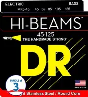 DR Strings MR5-45 Hi-Beam Stainless Steel Bass Guitar Strings - .045-.125 Medium