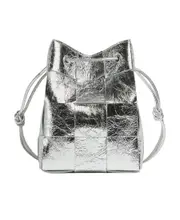 Bottega Veneta Cassette Strapped Mini Bucket Bag One size Gray