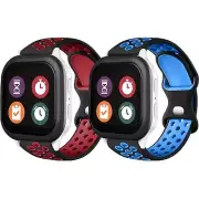 2 Pack Gizmo Watch Band for Kids Silicone Sport 20mm Soft Breathable Smartwat...