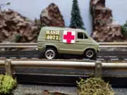 CUSTOM HO AFX HO SLOT CAR BODY- MASH 4077 AFX VAN