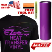 Matte Purple Heat Transfer Vinyl HTV T-Shirt 20" Wide Roll Iron On / Heat Press