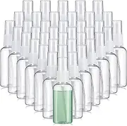 Uiifan 100 Pcs Mini Clear Spray Bottles 1 oz Small Empty Plastic Fine Mist Spray Bottles with Small Funnels for Essential Oils Travel Alcohol Perfumes