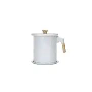 1.4L Bacon Grease Saver With Strainer Oil Containe Fat Separator For Oil Strainer-White