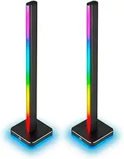 Corsair iCUE LT100 Smart Lighting Towers Starter Kit (Two 422 mm-Tall Towers with 46 Customizable LEDs Each, 11 Preset Lighting Profiles, Built-in Light Diffusion, Removable Headset Holder) Black