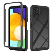 MCC Shockproof Bumper Case Samsung Galaxy A22 5G Clear Back Cover A226 [Black]