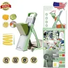 Upgrade Safe Mandoline Slicer - Adjustable Vegetable Chopper & Dicer in Green