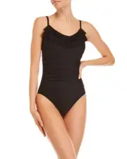 Magicsuit by Miraclesuit 16 Allie One Piece Swimsuit Slimming Solid Black