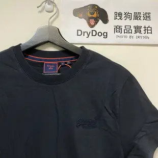 跩狗嚴選 極度乾燥 Superdry 日蝕深藍 湛藍 素色 有機 純棉 短袖 素T 小Logo T恤 T-shirt