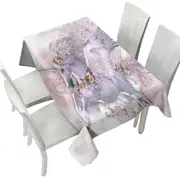 Spring Flight Rosy Roses and Unicorn Pegasus Tablecloth
