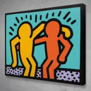 Keith Haring Best Buddies Pop Art Canvas Wall Art Best Gift For Brother