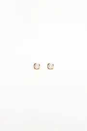 [PUP38] Helene Stud Earrings - Gold/Pearl Gold