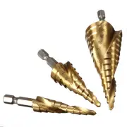 3 tlg HSS Step Drill Bit Drill Set 4-12mm/ 4-20mm/ 4-32mm H1L69352