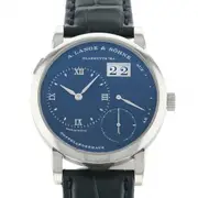 Original A. Lange & Sohne Lange 1 Hand Wind Blue Dial Men's Watch 191.028