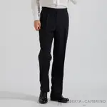 【ROBERTA諾貝達】 男裝 日本素材 極具品味秋冬西褲 雙摺 黑色