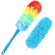 Rainbow Static Duster 24inch Reusable Microfiber Electrostatic Dusters with 2...