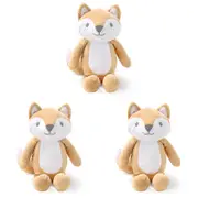 3x The Peanutshell Woodland Adventure Fox Soft & Plush Toy Baby Gift 30cm 0M+