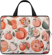 Laptop Case Sleeve Shockproof Computer Carrying Bag Round Peach Notebook Case Cover Laptop Bag Water Resistant Computer Cases Tablet Briefcase for Travel Business 10 Inch