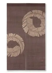 (Silk screen door curtain with a fl From Japan