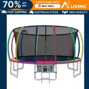 16FT Trampoline for Kids with Ladder Enclosure Safety Net Rebounder Fun Ou C-ABC