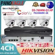 4CH Hikvision Compatible 8MP IP Camera ColorVu IR Dual Light CCTV NVR System Kit