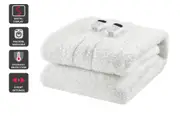 Brosa Multi-Zone Sherpa Fitted Electric Blanket - Queen