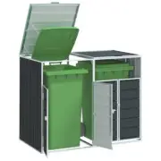 Double Garbage Rubbish Waste Wheelie Bins Storage Shed Cover Enclosure