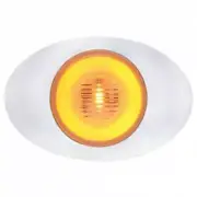 United Pacific 36970 - 5 LED Small Oval M3 GloLight W/ Chrome Bezel - Amber LED