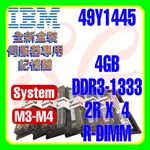 全新盒裝 IBM 49Y1435 49Y1445 47J0156 DDR3-1333 4GB 2RX4 R-DIMM