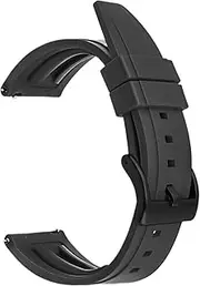 [GBAGVSYK] Quick Release Silicone Watch Band 20mm 22mm 24mm 26mm Unisex Rubber Strap Watch Replacement Strap Black Buckle Strap Suitable For Traditional Or Smart Watches