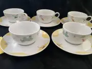 Noritake Benetton Collaboration Coffee Cup Saucer Set Of 5