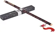 Bitter Bamboo Flute, Pluggable Bitter Bamboo Flute Dizi Traditional Handmade Chinese Musical Woodwind Instrument Key of C Study Level Professional Performance