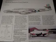 Gloster Meteor Aircraft Picture Out of Print Article Spec Sheet Wall Art Display