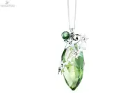 NIB Authentic Swarovski Christmas Peridot Silver Shade Crystal Ornament #1144686